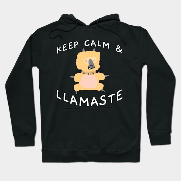 Keep Calm And Llamaste Pose 5 Hoodie by Shawnsonart